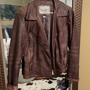 Faux leather jacket